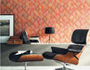 Non-woven wallpaper DANDY DESSIN LOSANGE CATWALK Rouge orange Casamance DANDY 72370617 Contemporary / Modern
