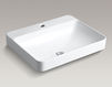 Countertop wash basin Vox Rectangle K-2660-1-47 Ivory Countertop wash basin Vox Rectangle Kohler 2015 K-2660-1-47 Contemporary / Modern