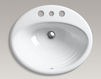 Countertop wash basin Ellington K-2906-4-0 white Countertop wash basin Ellington Kohler 2015 K-2906-4-0 Contemporary / Modern