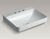 Countertop wash basin Vox Rectangle K-2660-8-0 white Countertop wash basin Vox Rectangle Kohler 2015 K-2660-8-0 Contemporary / Modern