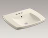 Countertop wash basin Kelston K-2381-4-0 white Countertop wash basin Kelston Kohler 2015 K-2381-4-0 Contemporary / Modern