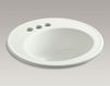 Countertop wash basin Brookline K-2202-4-0 white Countertop wash basin Brookline Kohler 2015 K-2202-4-0 Contemporary / Modern