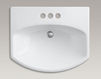 Wash basin with pedestal Cimarron K-2362-4-G9 Gray Wash basin with pedestal Cimarron Kohler 2015 K-2362-4-G9 Contemporary / Modern