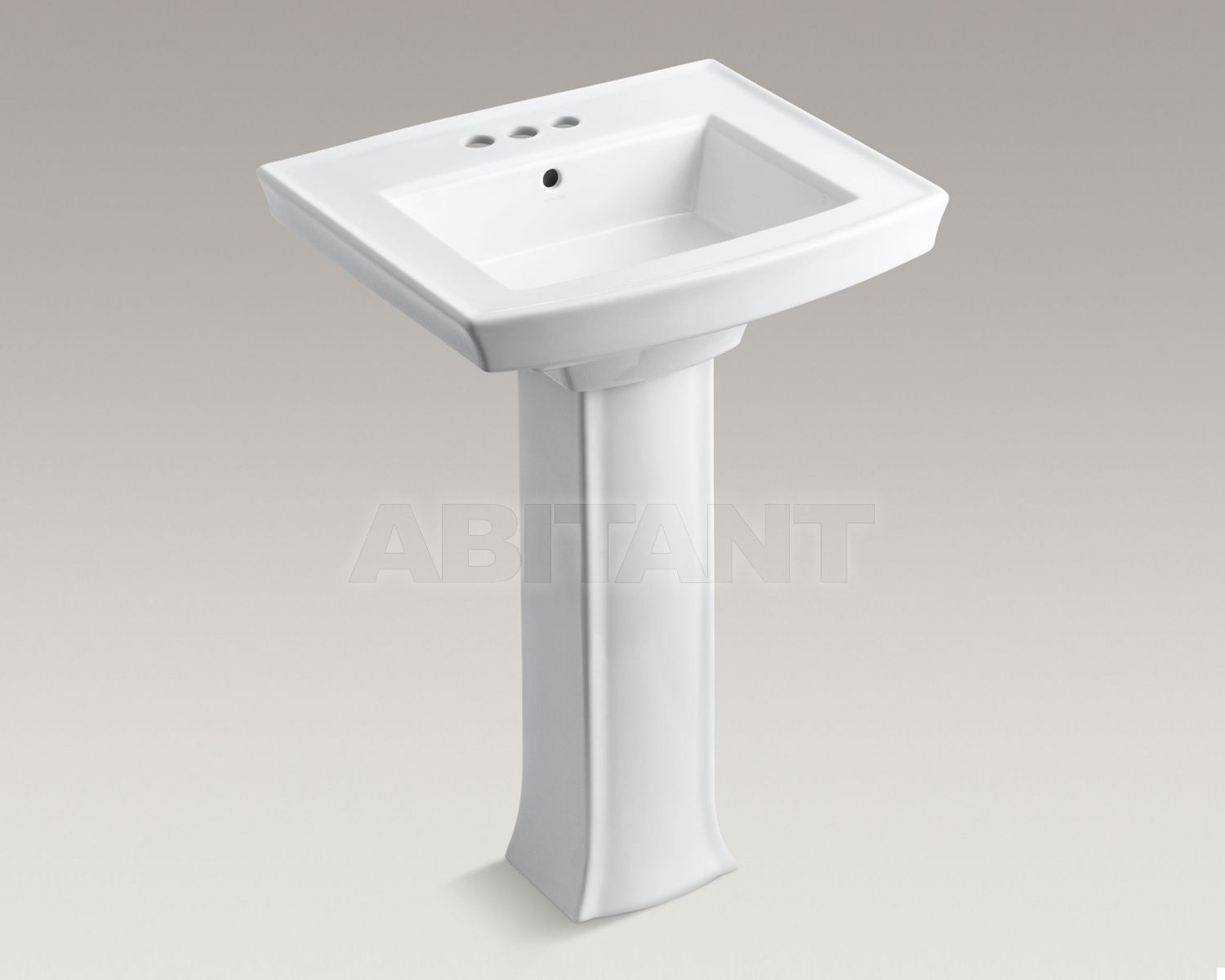 Wash basin with pedestal Archer K-2359-4-0 price on request Buy Wash basin with pedestal Archer Kohler 2015 K-2359-4-0