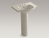 Wash basin with pedestal Veer K-5266-4-0 white Wash basin with pedestal Veer Kohler 2015 K-5266-4-0 Contemporary / Modern