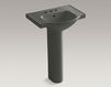 Wash basin with pedestal Veer K-5266-4-K4 Dark gray Wash basin with pedestal Veer Kohler 2015 K-5266-4-K4 Contemporary / Modern