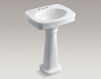 Wash basin with pedestal Bancroft K-2338-4-47 Ivory Wash basin with pedestal Bancroft Kohler 2015 K-2338-4-47 Contemporary / Modern