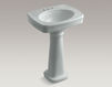 Wash basin with pedestal Bancroft K-2338-4-0 white Wash basin with pedestal Bancroft Kohler 2015 K-2338-4-0 Contemporary / Modern