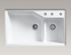 Built-in wash basin Indio K-6411-3-95 Gray Built-in wash basin Indio Kohler 2015 K-6411-3-95 Contemporary / Modern