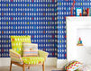 Textile wallpaper Reggie Robot  Style Library Wallpapers HKID110534 Contemporary / Modern