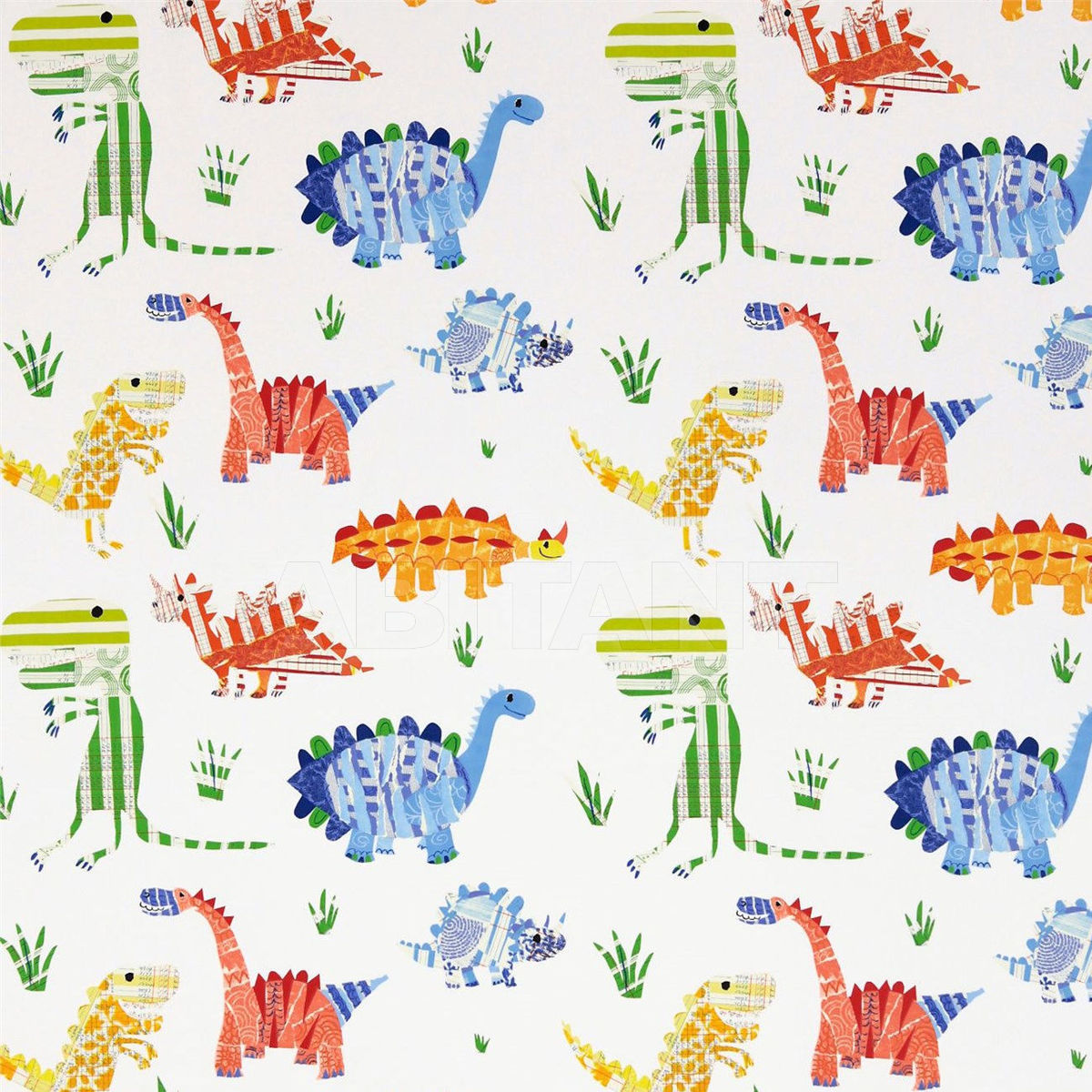 Interior fabric Jolly Jurassic HWO03229 price on request Buy Interior fabric Jolly Jurassic Style Library What a Hoot Fabrics HWO03229