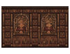 Wallpaper Renaissance Marquetry brown Wallpaper Iksel Renaissance Marquetry Oriental / Japanese / Chinese