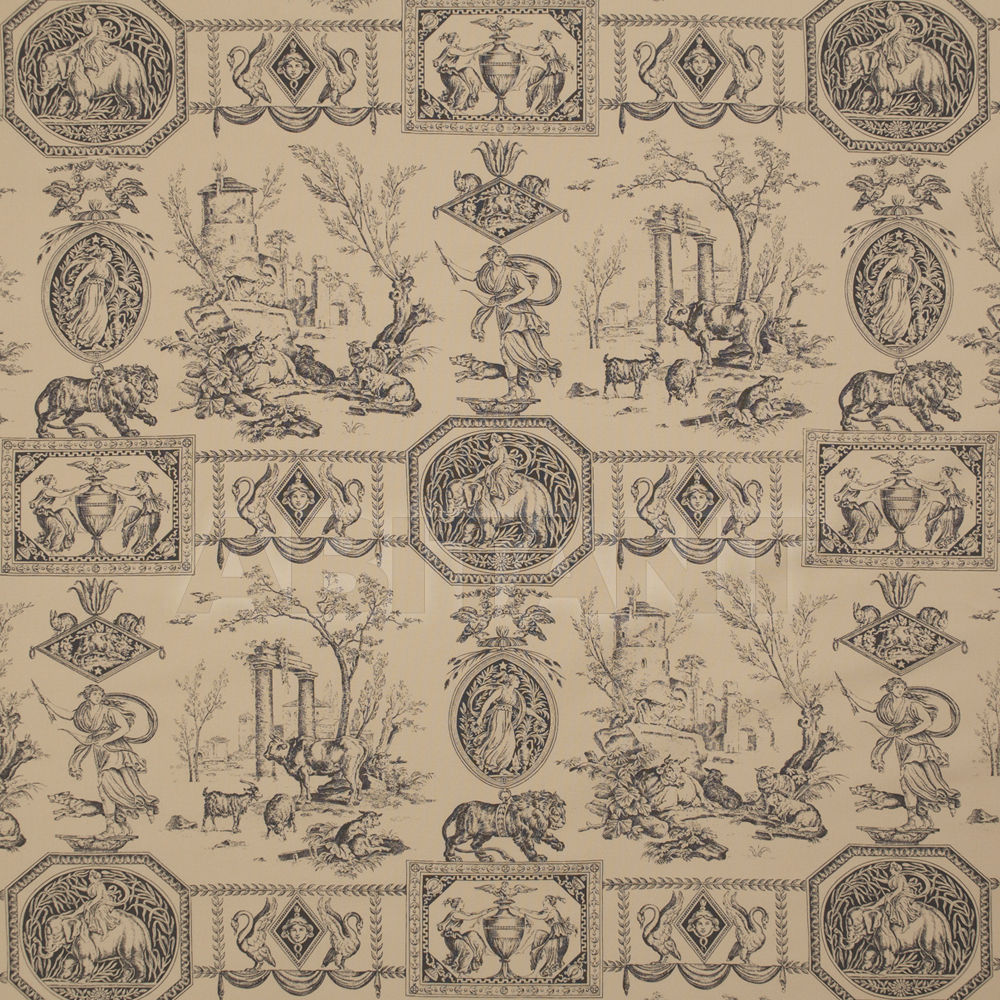 Buy Portiere fabric Empire Marvic  5220-001 Grey on Ecru