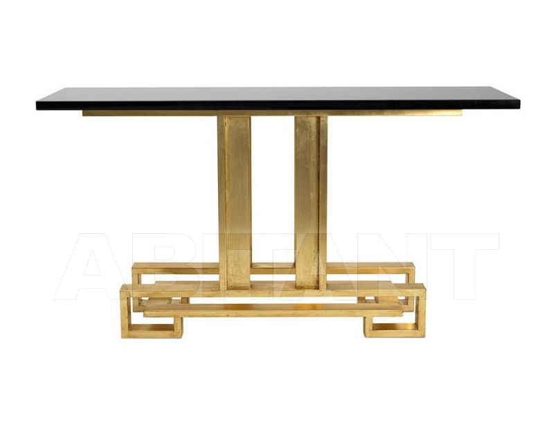 Buy Console Villiers Brothers Limited 2016 Brooklyn console table - gold leaf