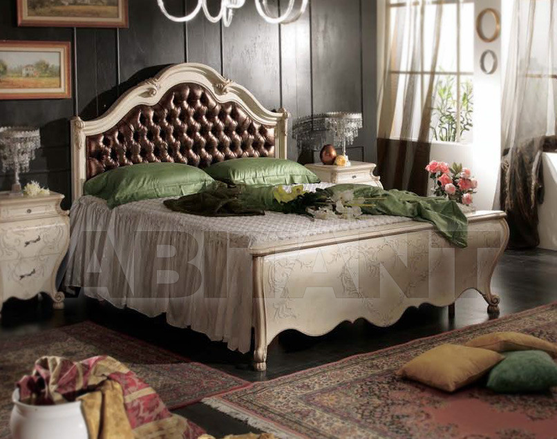 Buy Bed Tarocco Vaccari Group Luxury P762 White