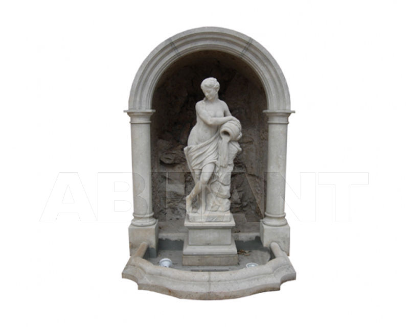 Buy Decorative fountain Atelier Promethee Pierre / hand carved stone Nymphée