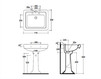 Wash basin with pedestal Galassia Ethos 8416M Contemporary / Modern