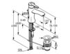 Wash basin mixer Kludi Amphora 541290575 Contemporary / Modern