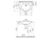 Countertop wash basin Vitra ARKITEKT 4047B003-0001 Contemporary / Modern
