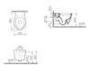 Wall mounted toilet Vitra SUNRISE 5384B003-0075 Contemporary / Modern
