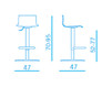 Bar stool Tecnoarredo srl Sgabelli TNK03R Contemporary / Modern