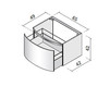 Wash basin cupboard Progetto Bagno Sinua 42 SI 65 L Contemporary / Modern