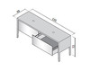 Wash basin cupboard Progetto Bagno Lounge JS 135 2S White Contemporary / Modern