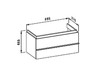 Wash basin cupboard Laufen Case 4.0125.2.075.463.1 Contemporary / Modern