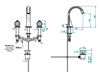 Wash basin mixer THG Bathroom U1E.151M Mandarine satin crystal Contemporary / Modern