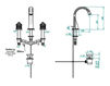 Wash basin mixer THG Bathroom U1L.151M Nizua clear crystal Contemporary / Modern