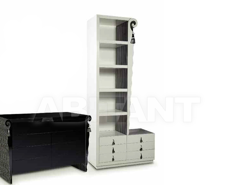 Buy Bookcase ONDADOPONDA Isacco Agostoni Contemporary 1295 BOOKCASE WITH 6 DRAWERS