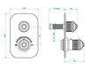 Thermostatic mixer THG Bathroom U1Q.5300B Nizua cristal sapphire Contemporary / Modern