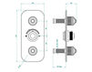 Thermostatic mixer THG Bathroom U1Q.5400B Nizua cristal sapphire Contemporary / Modern