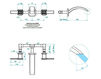 Wash basin mixer THG Bathroom A2B.20GA Métropolis clear crystal with lever Contemporary / Modern