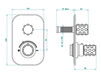 Thermostatic mixer THG Bathroom A2N.5300B Mossi clear crystal Contemporary / Modern