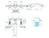 Wash basin mixer THG Bathroom U3F.20GA Bagatelle black stone with lever Contemporary / Modern