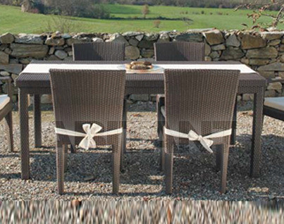 Buy Dining table Frigerio Carlo P.e Living In The Air 13 PAM  dining table with woven top