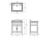 Wash basin cupboard Simas Arcade ARMD70 Classical / Historical 