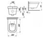 Wall mounted toilet Laufen Lb3 8.2068.0.000.000.1 Contemporary / Modern