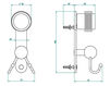 Hook THG Bathroom U4B.512 Diplomate grooved rings Contemporary / Modern