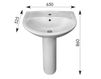 Wash basin with pedestal Olympia Ceramica Rubino 08.20 Contemporary / Modern