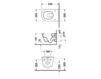 Wall mounted toilet Duravit Darling New 254509 00 00 Contemporary / Modern