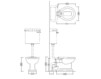Floor mounted toilet Devon&Devon Etoile Collection IBWCET ETOILE Contemporary / Modern