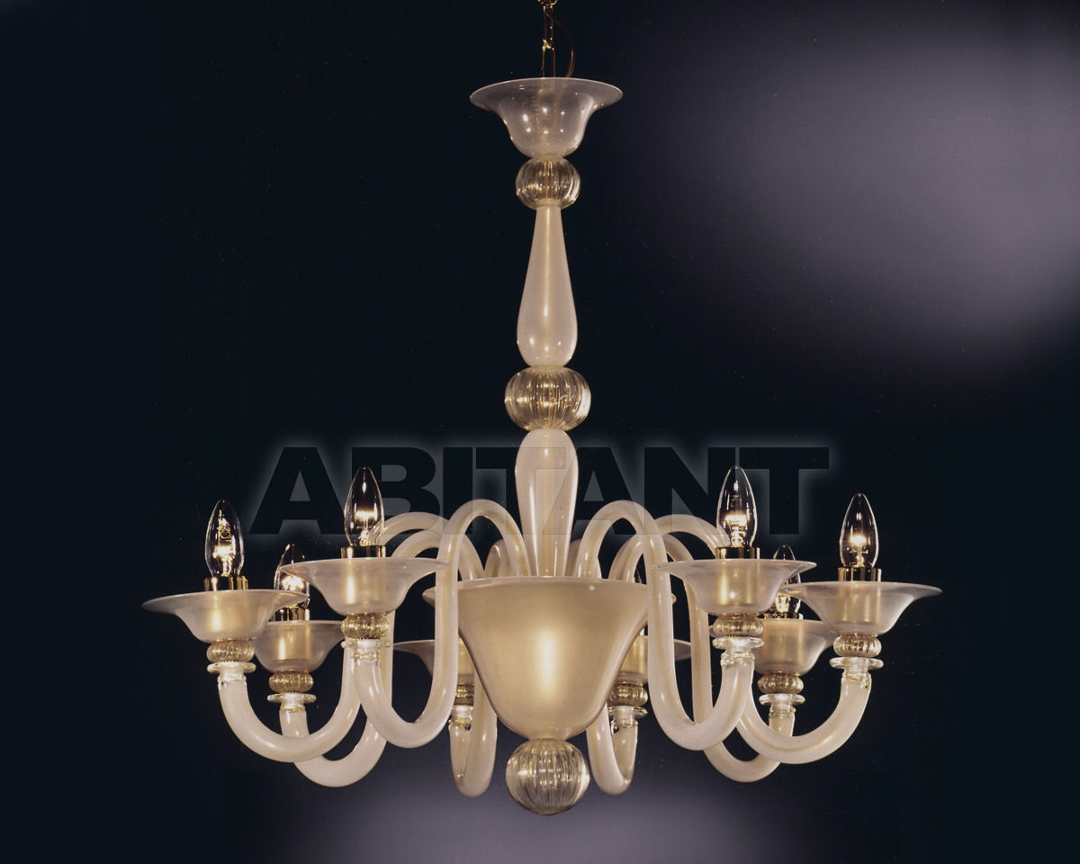 Buy Сhandelier Cavalliluce di Mirco Cavallin Venice 104L6 Seta oro trasp.oro