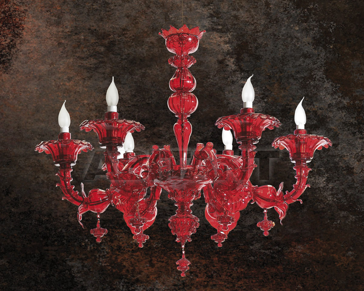 Сhandelier 209L6 Rosso price on request Buy Сhandelier Cavalliluce di Mirco Cavallin Venice 209L6 Rosso