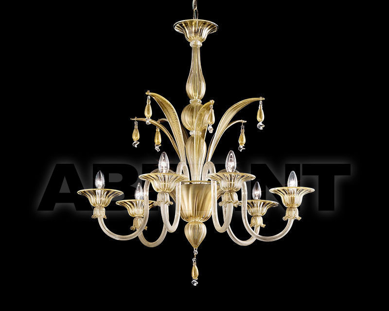 Сhandelier 261/6 cristallo oro price on request Buy Сhandelier Lavai lavorazione vetri artistici di Giuliano Statua & C. 2007 261/6 cristallo oro