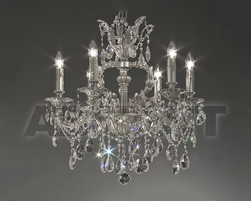 Buy Сhandelier Asfour Crystal Crystal 2013 CH 15057/6 Chrome Antiuce Pear