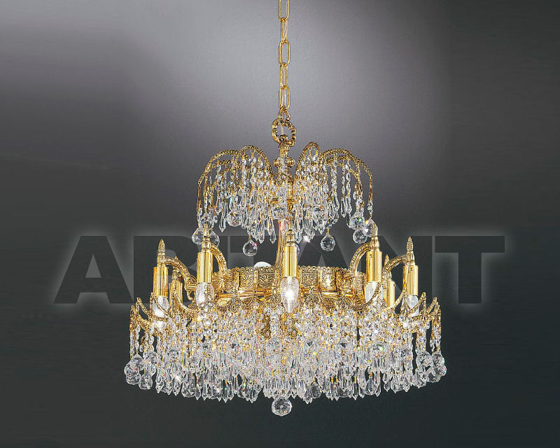 Buy Сhandelier Asfour Crystal Crystal 2013 CH 733/120/36 Gold Patina.Oct*Ball*Drop