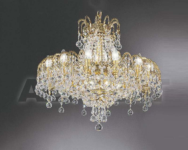 Buy Сhandelier Asfour Crystal Crystal 2013 CH 903/108/36 Gold Patina.Oct*Ball*Drop