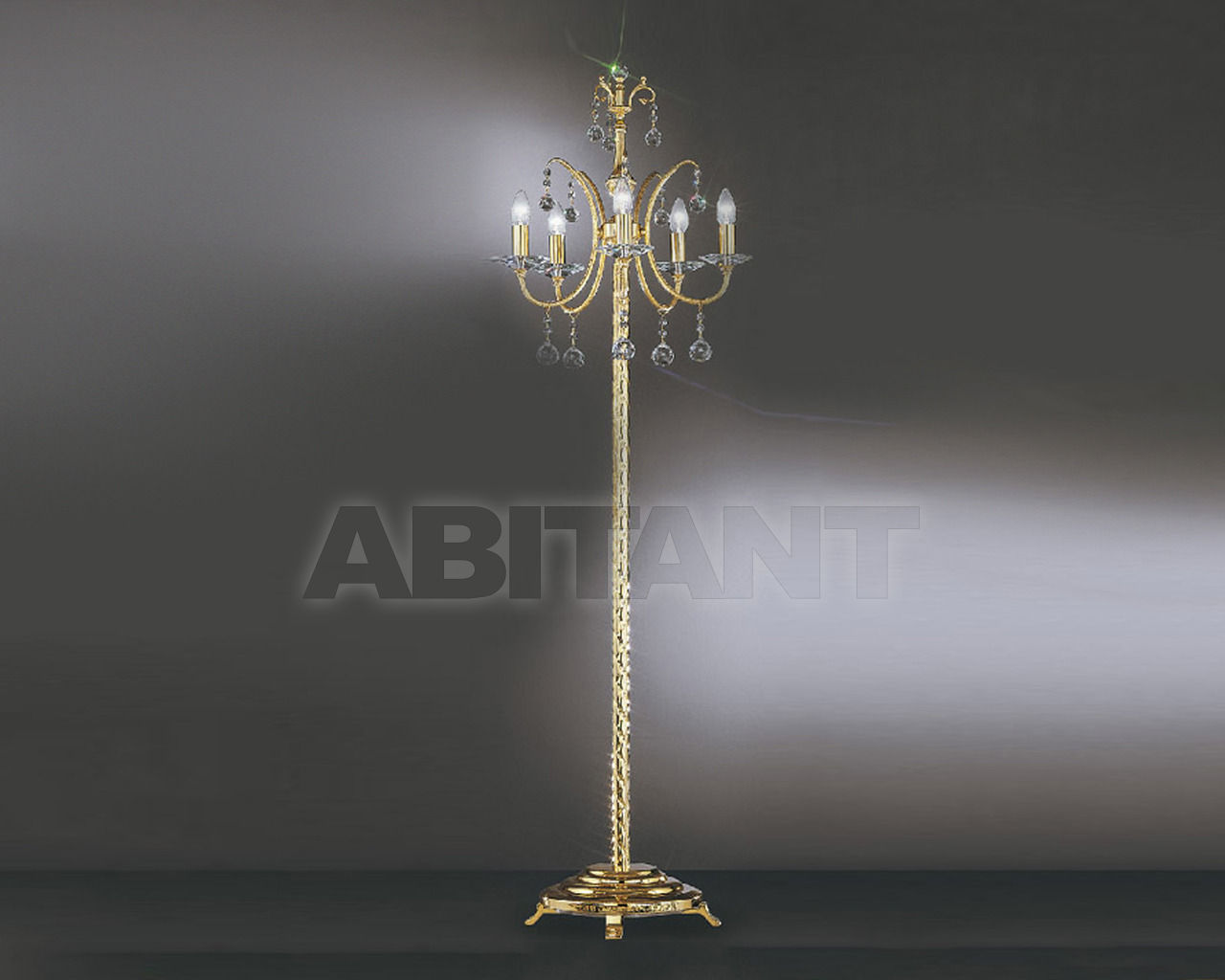 Buy Floor lamp Asfour Crystal Crystal 2013 FL 737/5 Gold Ball Oct100